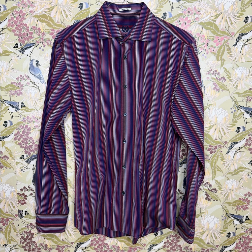 Bugatchi Multicolor Striped Men's Shirt